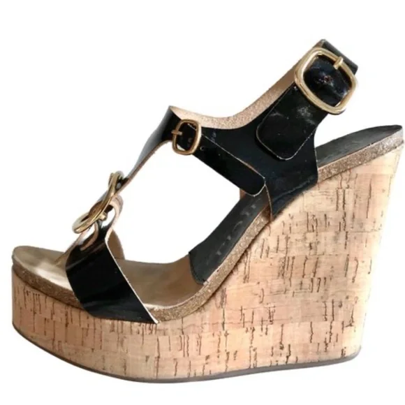 Black Pedro Garcia Wedges size 36.5/6.5 - Picture 2 of 10